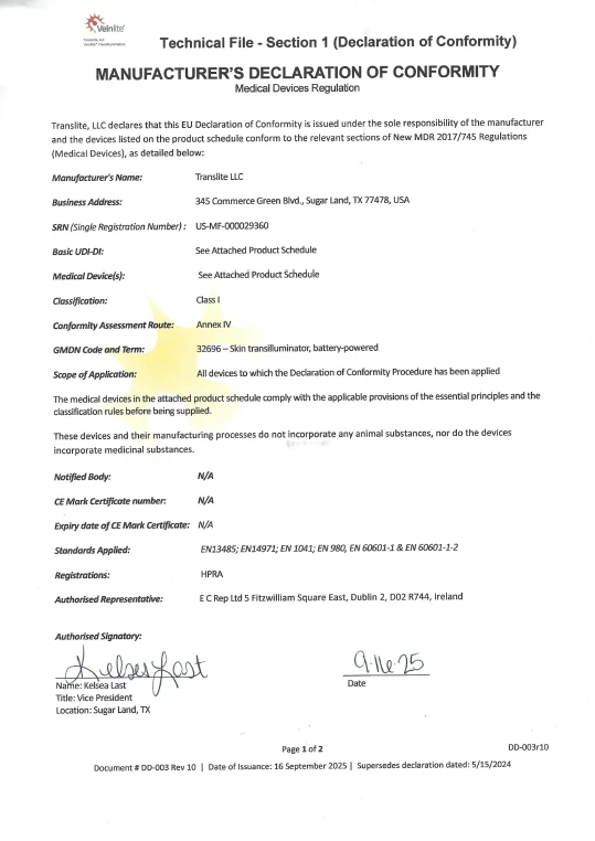 Declaration of Conformity EU