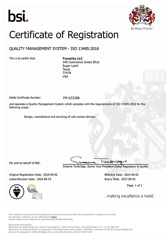 ISO 13485 Certificate